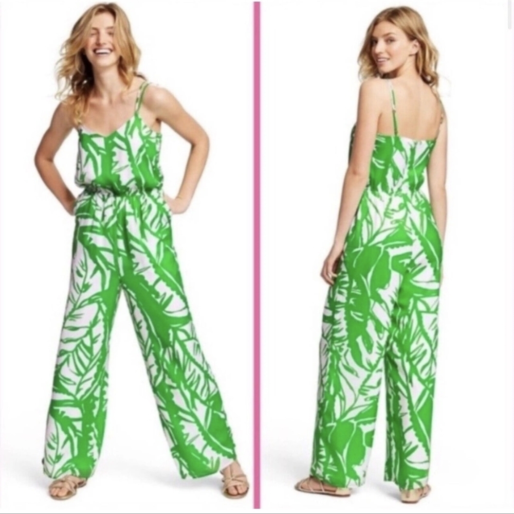 Lilly Pulitzer size xs green/white jumpsuit. Like new